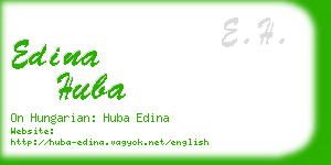 edina huba business card